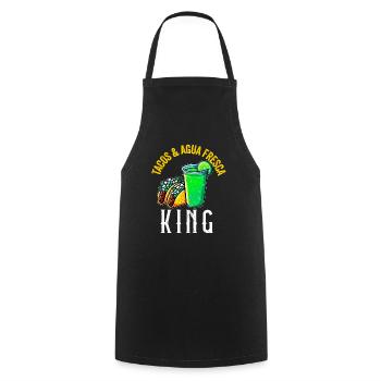 Tacos & Agua Fresca Fun Amateur de cuisine mexicaine Comida - Tablier de cuisine - noir - Devant - AI Model Male 185 dark (185cm)