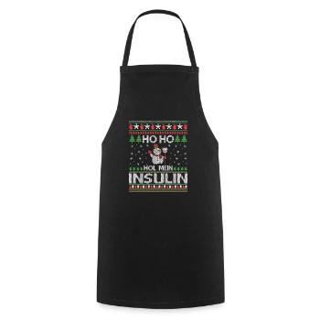 Ho Ho Hol mein Insulin - Ugly Christmas Sweater - Kochschürze - Schwarz - Vorne - AI Model Male 185 dark (185cm)