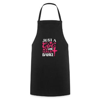 Juste une fille qui aime danser. Drôle de danse - Tablier de cuisine - noir - Devant - AI Model Male 185 dark (185cm)