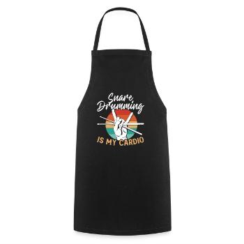 Snare Drum Musical Instrument Musician Drummer - Cooking Apron - black - Front - AI Model Male 185 dark (185cm)