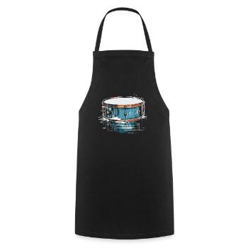 Snare Drum Musical Instrument Musician Drummer - Cooking Apron - black - Front - AI Model Male 185 dark (185cm)