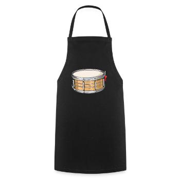 Snare Drum Musical Instrument Musician Drummer - Cooking Apron - black - Front - AI Model Male 185 dark (185cm)