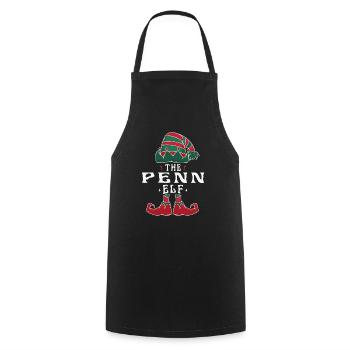 Penn Elf Family Matching Group Christmas Dad Mom - Cooking Apron - black - Front - AI Model Male 185 dark (185cm)