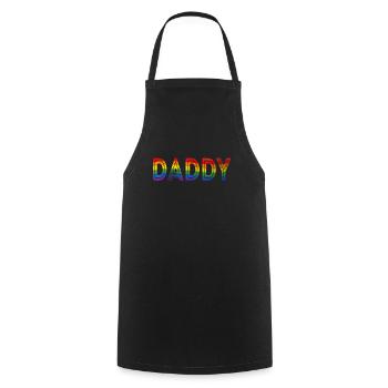 Daddy Gay Pride Month LGBTQ Fathers Day - Cooking Apron - black - Front - AI Model Male 185 dark (185cm)