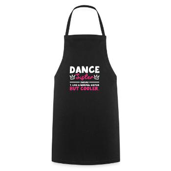 dancing sister noun funny dancing - Cooking Apron - black - Front - AI Model Male 185 dark (185cm)