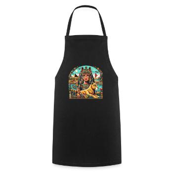 Bastet Déesse égyptienne Égypte Pyramide Égypte - Tablier de cuisine - noir - Devant - AI Model Male 185 dark (185cm)