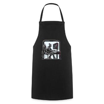 Speedrunning Joueur de jeux vidéo Gamer Gaming - Tablier de cuisine - noir - Devant - AI Model Male 185 dark (185cm)