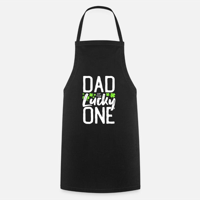 Lucky One First Birthday Dad St Patrick's Day - Cooking Apron - black
