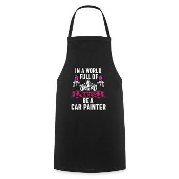 Car Painter Men Dad Boy Auto Body Painter - Cooking Apron - black - Front - AI Model Male 185 dark (185cm)