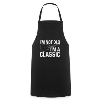 Guitar Vintage Guitarist Gift - Cooking Apron - black - Front - AI Model Male 185 dark (185cm)