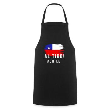 Chili Drapeau Pride Chilien Drôle Camiseta Chilena - Tablier de cuisine - noir - Devant - AI Model Male 185 dark (185cm)