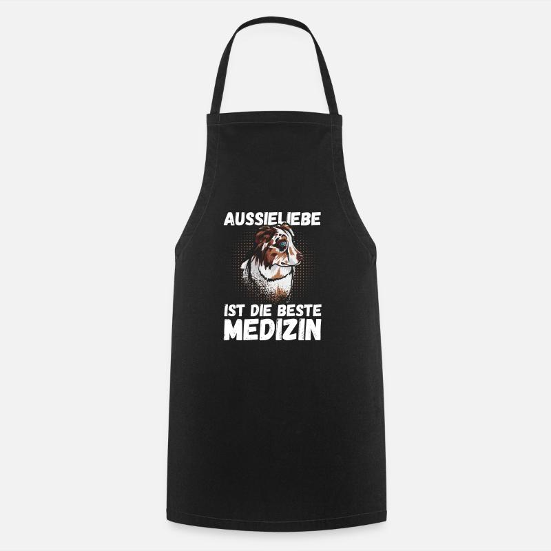 Australian Shepherd Hund Aussie - Kochschürze - Schwarz