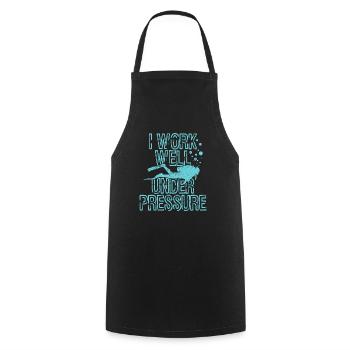 Diving Funny Vintage Diver Gift - Cooking Apron - black - Front - AI Model Male 185 dark (185cm)