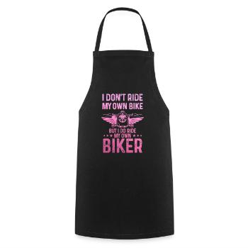 Motorrad Biker Lustiges Geschenk - Kochschürze - Schwarz - Vorne - AI Model Male 185 dark (185cm)
