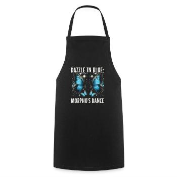 Butterfly Lover Insect Bug Blue Morpho Butterfly - Cooking Apron - black - Front - AI Model Male 185 dark (185cm)