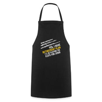 Flûtiste Chrétien Femmes Filles Hommes Flûtiste - Tablier de cuisine - noir - Devant - AI Model Male 185 dark (185cm)