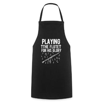 Flûtiste Chrétien Femmes Filles Hommes Flûtiste - Tablier de cuisine - noir - Devant - AI Model Male 185 dark (185cm)