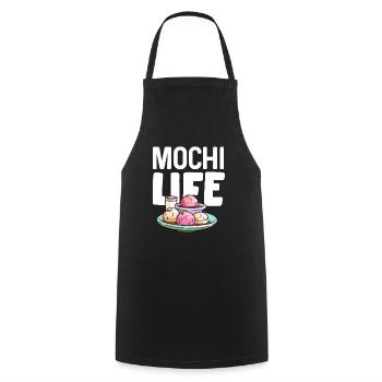 Mochi Japanischer Reiskuchen Süßigkeiten Snack Süßes Mochi - Kochschürze - Schwarz - Vorne - AI Model Male 185 dark (185cm)