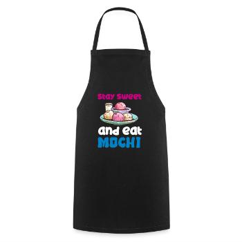 Mochi Japanischer Reiskuchen Süßigkeiten Snack Süßes Mochi - Kochschürze - Schwarz - Vorne - AI Model Male 185 dark (185cm)
