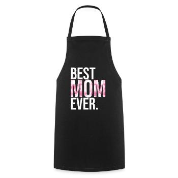 Mom Gift Mother's Day Birthday Mom - Cooking Apron - black - Front - AI Model Male 185 dark (185cm)