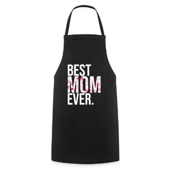 Mom Gift Mother's Day Birthday Mom - Cooking Apron - black - Front - AI Model Male 185 dark (185cm)