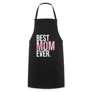 Mom Gift Mother's Day Birthday Mom - Cooking Apron - black - Front - AI Model Male 185 dark (185cm)