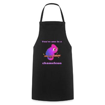 You're one in a chameleon, funny cute valentine's - Cooking Apron - black - Front - AI Model Male 185 dark (185cm)