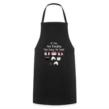 Si vous lisez ceci, apportez-moi des sushisSi vous êtes r - Tablier de cuisine - noir - Devant - AI Model Male 185 dark (185cm)