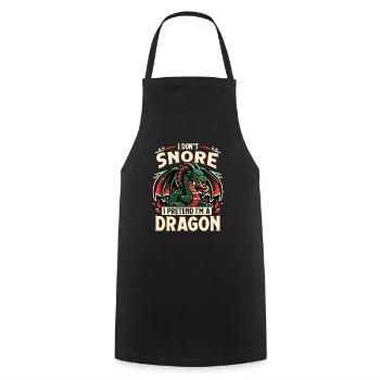 Dragon Whisperer - Je ne ronfle pas - Tablier de cuisine - noir - Devant - AI Model Male 185 dark (185cm)