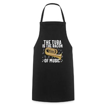 Tuba Player Men Women Marching Band Brass Tubist - Cooking Apron - black - Front - AI Model Male 185 dark (185cm)