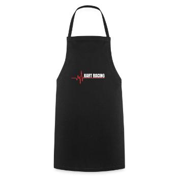 Red Racing Pulse Kart Racing Enthusiast - Cooking Apron - black - Front - AI Model Male 185 dark (185cm)
