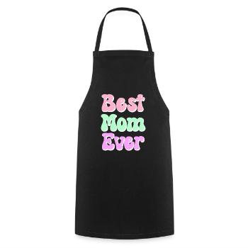 Mom Gift Mother's Day Birthday Mom - Cooking Apron - black - Front - AI Model Male 185 dark (185cm)