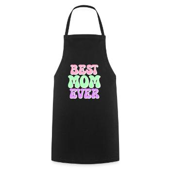 Mom Gift Mother's Day Birthday Mom - Cooking Apron - black - Front - AI Model Male 185 dark (185cm)