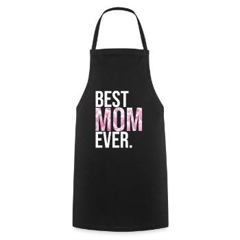Mom Gift Mother's Day Birthday Mom - Cooking Apron - black - Front - AI Model Male 185 dark (185cm)