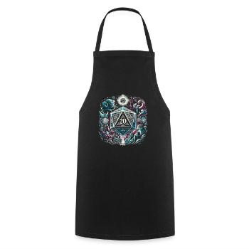 Role Playing Game RPG Master Video Game Gamer - Cooking Apron - black - Front - AI Model Male 185 dark (185cm)