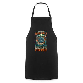 Role Playing Game RPG Master Video Game Gamer - Cooking Apron - black - Front - AI Model Male 185 dark (185cm)