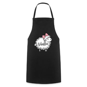 Chef Chefin Schaf Geschenk Schäfin Spruch - Kochschürze - Schwarz - Vorne - AI Model Male 185 dark (185cm)
