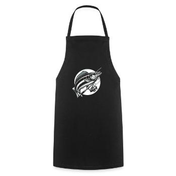 Cobia Angeln Liebhaber Fischfänger Fischer - Kochschürze - Schwarz - Vorne - AI Model Male 185 dark (185cm)