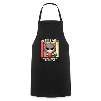 I Hate Morning People And Mornings And People - Cooking Apron - black - Front - AI Model Male 185 dark (185cm)