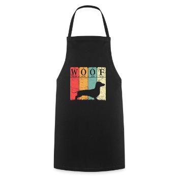 Dachshund Dog Periodic Table Elements Dog Lover - Cooking Apron - black - Front - AI Model Male 185 dark (185cm)