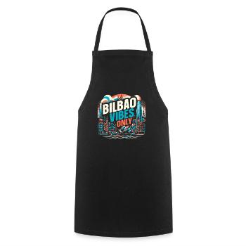 Bilbao Spain Travel Vacation I Love Bilbao Skyline - Cooking Apron - black - Front - AI Model Male 185 dark (185cm)