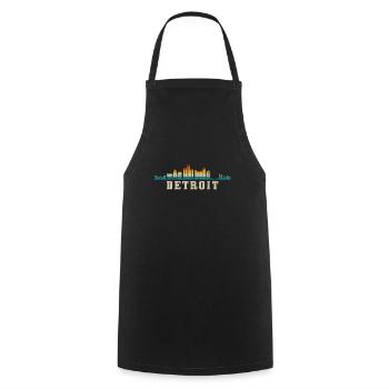 Detroit Michigan Motor City États-Unis Souvenir - Tablier de cuisine - noir - Devant - AI Model Male 185 dark (185cm)