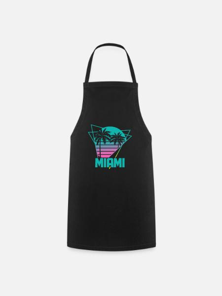 Miami Beach Florida USA Retro Vintage - Kochschürze - Schwarz
