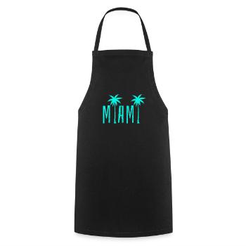 Miami Beach Florida USA Retro Vintage - Kochschürze - Schwarz - Vorne - AI Model Male 185 dark (185cm)