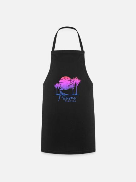 Miami Beach Florida USA Retro Vintage - Kochschürze - Schwarz
