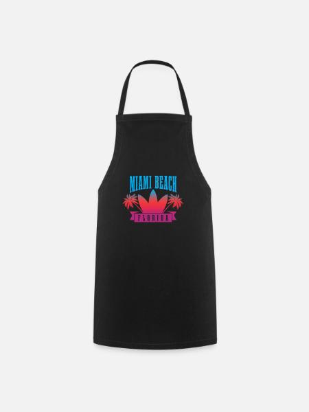 Miami Beach Florida USA Retro Vintage - Kochschürze - Schwarz