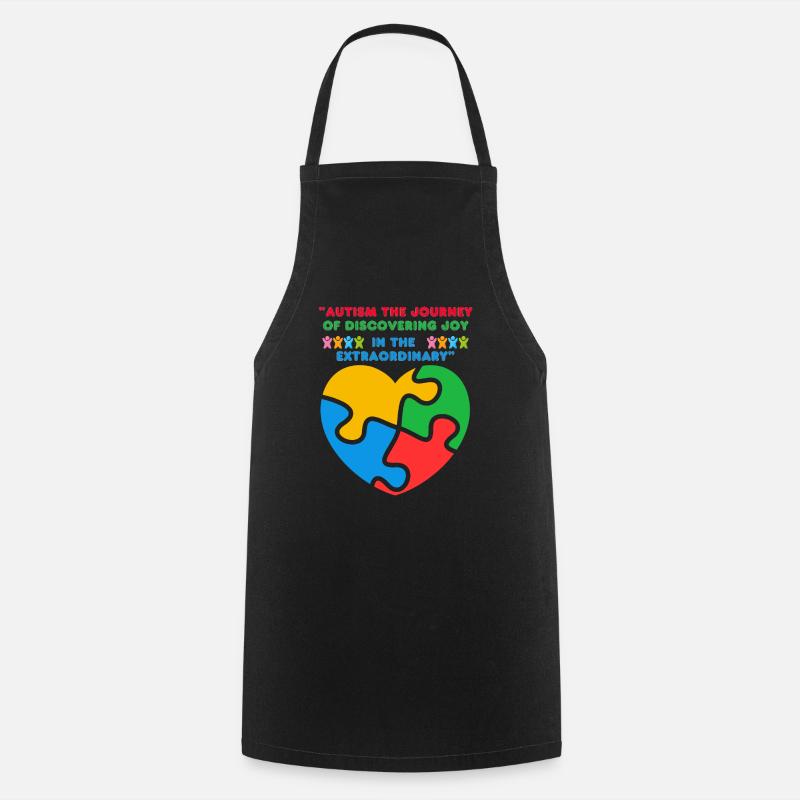 Autisme - Tablier de cuisine - noir