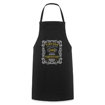 Vintage Birthday Party 1969 Original Parts 55th - Tablier de cuisine - noir - Devant - AI Model Male 185 dark (185cm)