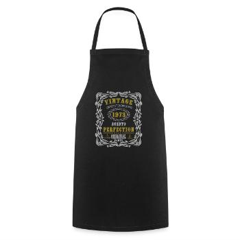 Vintage Birthday Party 1973 Original Parts 51th - Tablier de cuisine - noir - Devant - AI Model Male 185 dark (185cm)