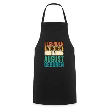 Les légendes sont nées en août - Tablier de cuisine - noir - Devant - AI Model Male 185 dark (185cm)